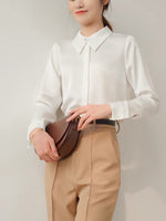 Load image into Gallery viewer, Collar Button Placket Shirt in White