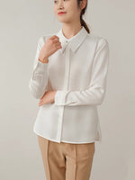 Load image into Gallery viewer, Collar Button Placket Shirt in White