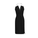 Load image into Gallery viewer, Nicole Halter Sleeveless Suit Dress in Black