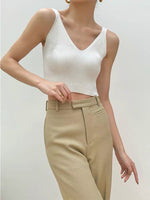 Load image into Gallery viewer, Knit V Cropped Top