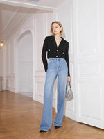 Load image into Gallery viewer, Asa Wide Leg Jeans - Blue