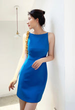 Load image into Gallery viewer, Norfia Cami Mini Sheath Dress in Blue