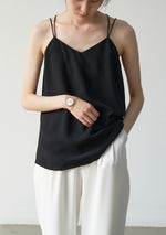 Load image into Gallery viewer, Double Strap Cross Back Camisole in Black