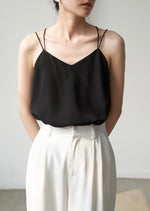 Load image into Gallery viewer, Double Strap Cross Back Camisole in Black