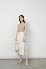 Load image into Gallery viewer, Classic Bias Cut Slip Skirt in Champagne- S