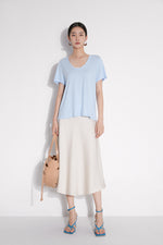 Load image into Gallery viewer, Classic Bias Cut Slip Skirt in Champagne- S