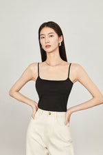 Load image into Gallery viewer, Square Neck Camisole Top in Black