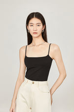 Load image into Gallery viewer, Square Neck Camisole Top in Black