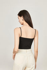 Load image into Gallery viewer, Square Neck Camisole Top in Black