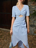 Load image into Gallery viewer, Jenn Gingham Cutout Summer Dress