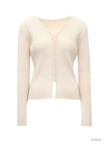 Load image into Gallery viewer, Korean Split Hem Ribbed Cardigan [4 Colours]

