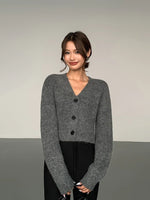 Load image into Gallery viewer, Woollen Cropped Cardigan [2 Colours]
