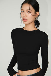 Classic Cropped Long Sleeve Top [4 Colours]