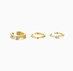 Load image into Gallery viewer, Set of 3 Square Ear Cuffs

