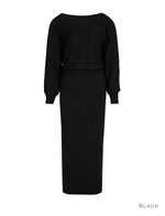 Load image into Gallery viewer, Korean Slit Knit Dress [3 Colours]
