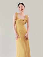 Load image into Gallery viewer, Ruffle Drop Tie Back Maxi Dress [ 3 Colours]
