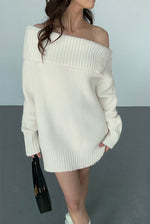 Load image into Gallery viewer, 2- Way Woolly Knit Dress Sweater [2 Colours]
