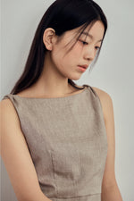 Load image into Gallery viewer, Korean Tencel Blend Twist Strap Sheath Dress [2 Colours]
