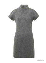Load image into Gallery viewer, Korean Merino Cashmere Half Knit Dress [3 Colours]
