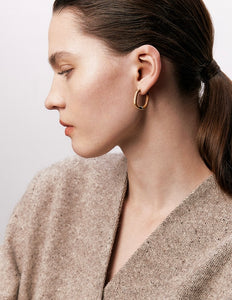 Duo Square Loop Earrings