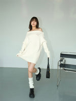 Load image into Gallery viewer, 2- Way Woolly Knit Dress Sweater [2 Colours]
