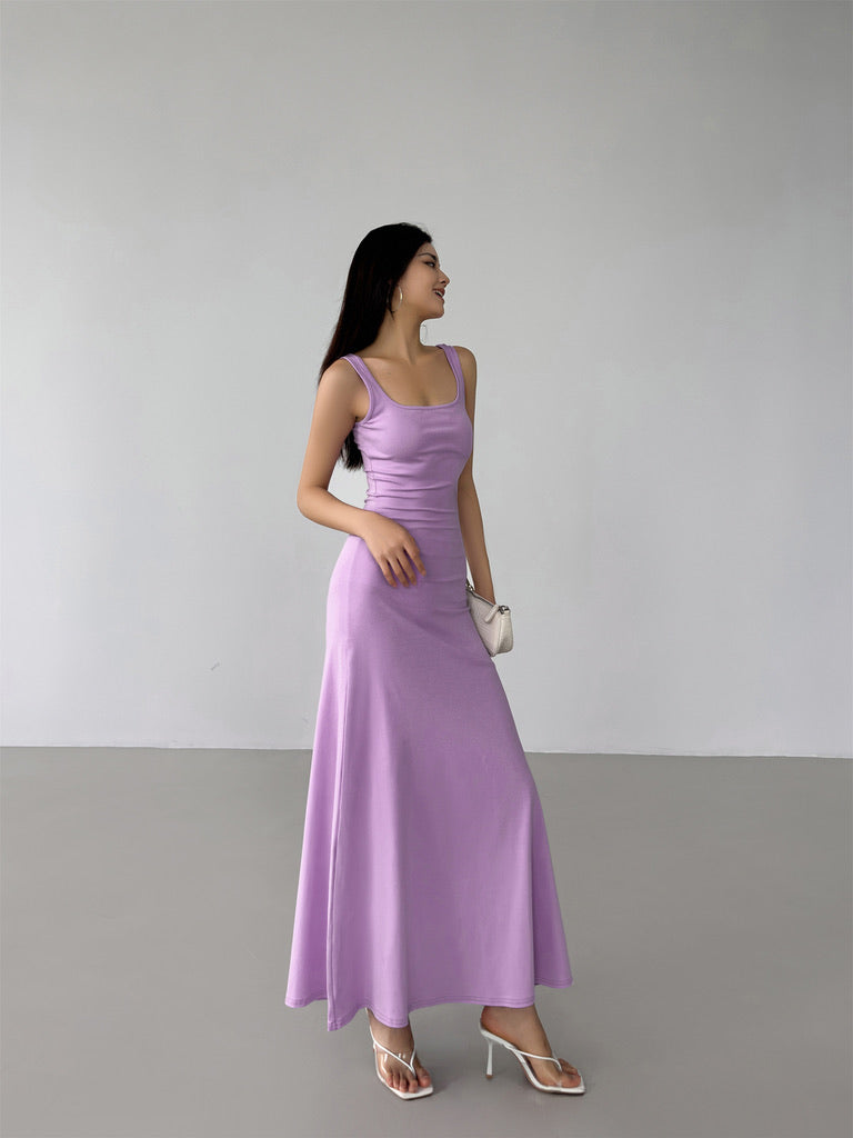 Sleeveless Maxi Flare Dress [5 Colours]