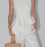 Load image into Gallery viewer, Peplum Top // Tailored Trousers [2 Colours]
