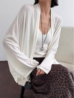 Load image into Gallery viewer, Oversized Drape Sheer Cardigan [2 Colours]
