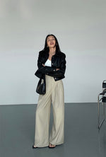 Load image into Gallery viewer, Classic Wide Leg Hook Trousers in Sage
