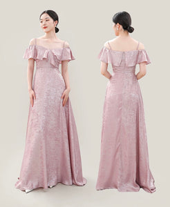 Chinoiserie Evening Gowns in Pink