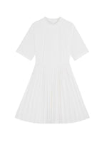 Load image into Gallery viewer, Pleated Sleeve Dress in White
