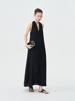 Load image into Gallery viewer, Linen Pocket Twist Back Maxi Dress [2 Colours]
