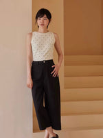 Load image into Gallery viewer, Fine Knit Polka Top in Cream
