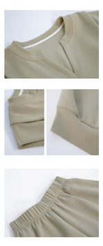 Load image into Gallery viewer, Relaxed Top + Shorts Set in Khaki
