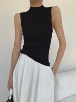 Load image into Gallery viewer, Light Knit High Neck Sleeveless Top [3 Colours]
