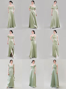 Satin Evening Maxi Dresses in Green [5 Styles]