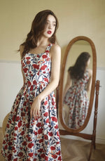 Load image into Gallery viewer, Square Neck Floral Flare Dress in Multi
