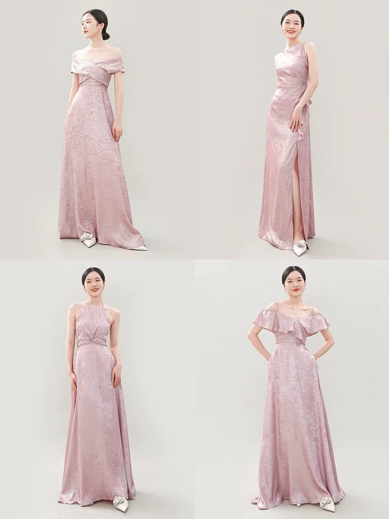 Chinoiserie Evening Gowns in Pink