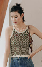 Load image into Gallery viewer, Printed Knit Sleeveless Top in Multi
