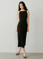Load image into Gallery viewer, Embellished Boatneck Sheath Midi Dress [2 Colours]
