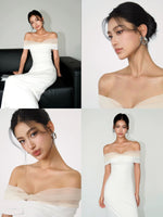 Load image into Gallery viewer, Contrast Off Shoulder Twist Dress [2 Colours]
