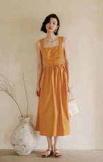 Load image into Gallery viewer, Vintage Sleeveless Dress in Orange
