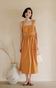 Vintage Sleeveless Dress in Orange