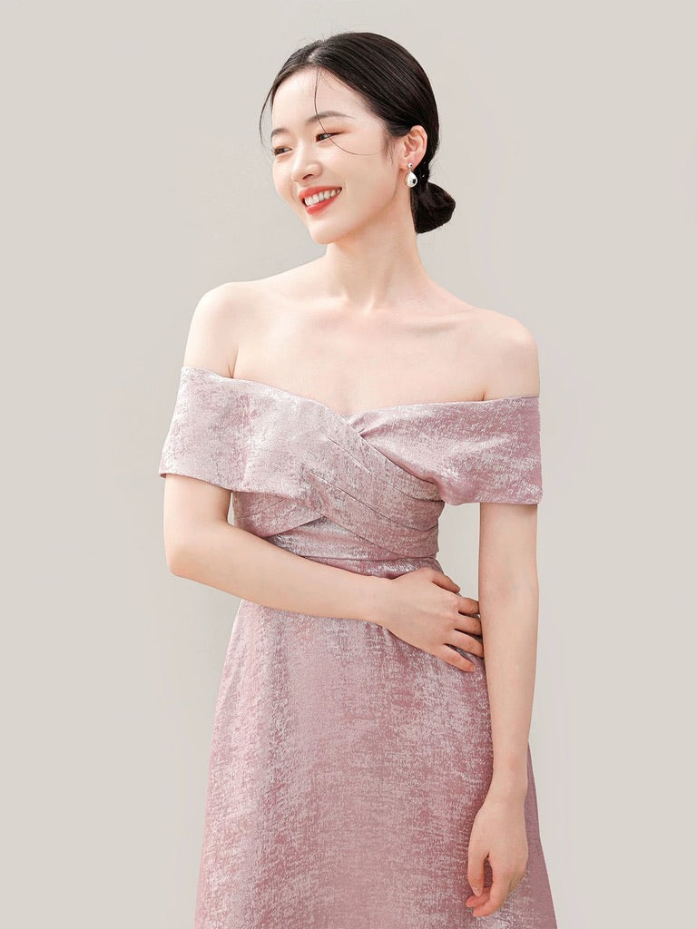 Chinoiserie Evening Gowns in Pink