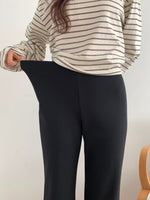 Load image into Gallery viewer, Korean Hidden Waistband Stretch Pants in Black
