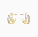 Load image into Gallery viewer, Double Curve Plate Stud Earrings
