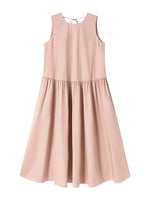Load image into Gallery viewer, Drop Waist Tie Back Midi Dress in Pink
