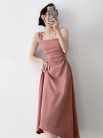 Load image into Gallery viewer, Side Gathered Flare Midi Dress [5 Colours]
