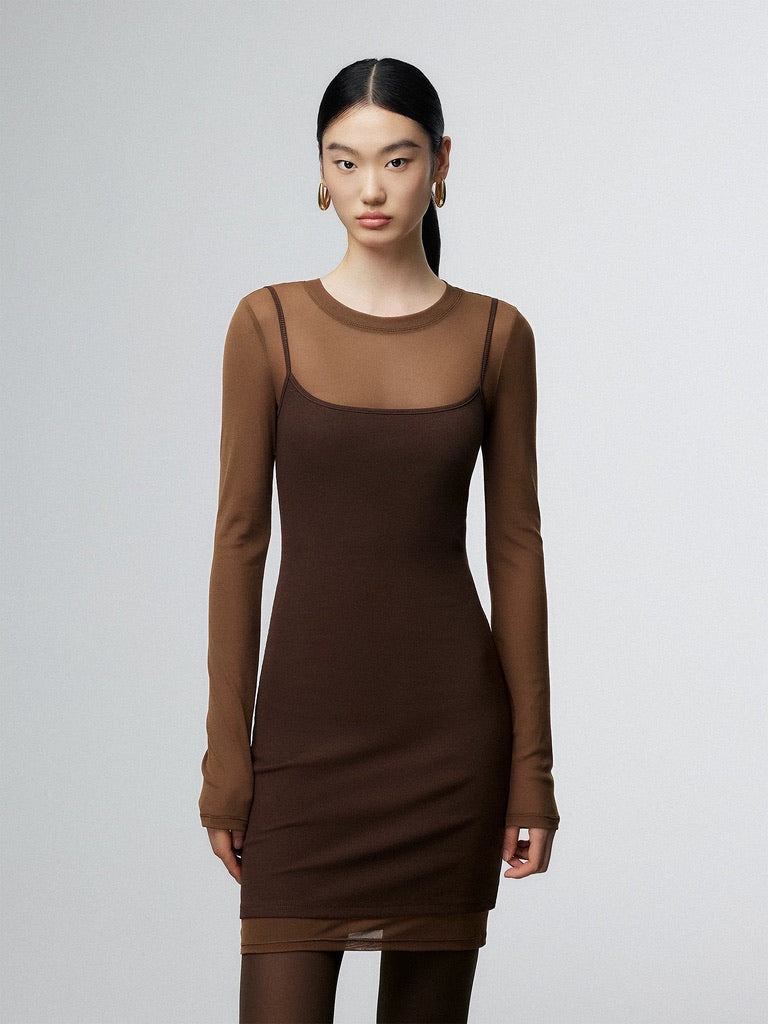 Layer Camisole Sheer Dress [2 Colours]