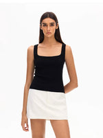 Load image into Gallery viewer, Classic Square Neck Stretch Tank Top [4 Colours]
